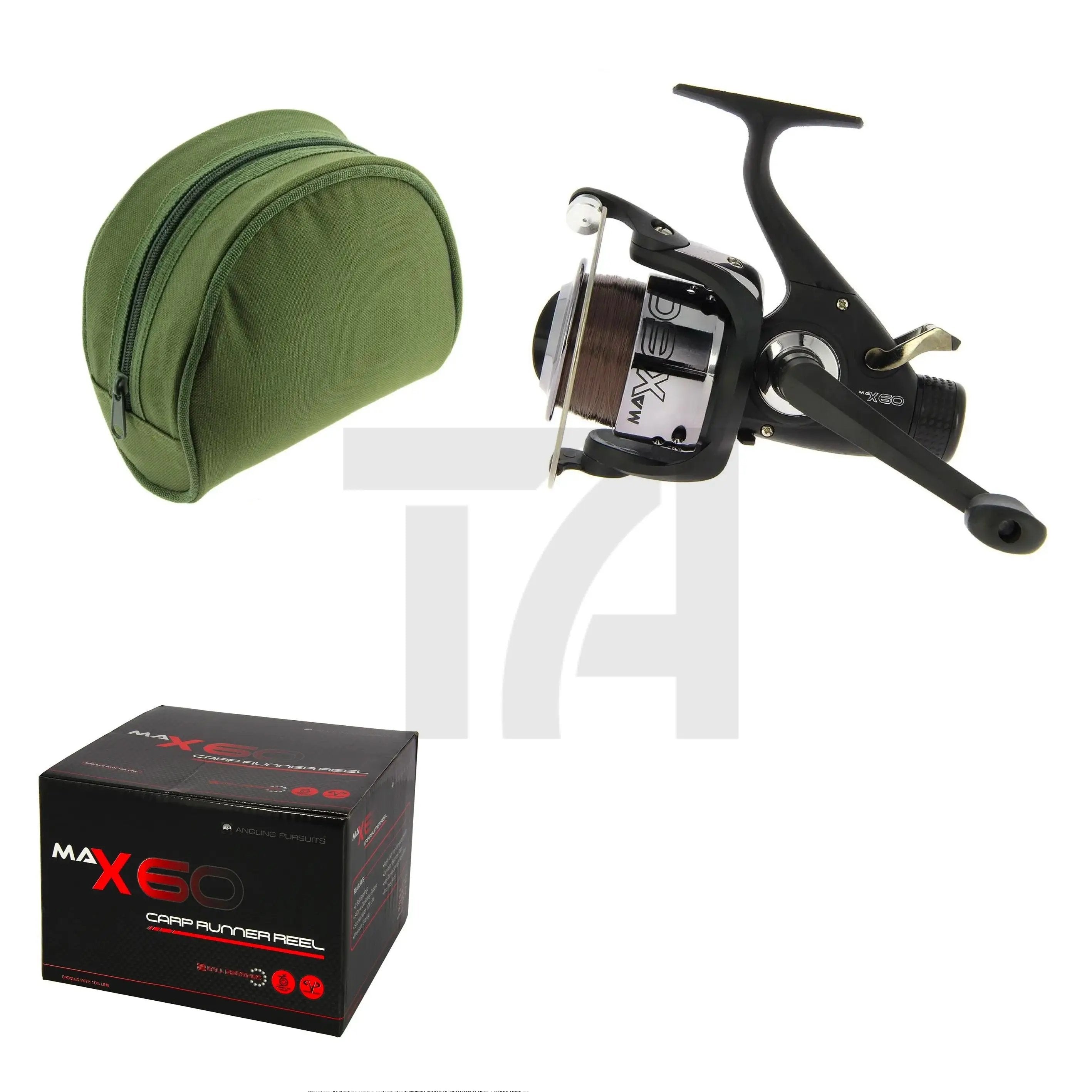 Angling Pursuits Max 60 2BB Carp Runner Fishing Reel With 10lb Line