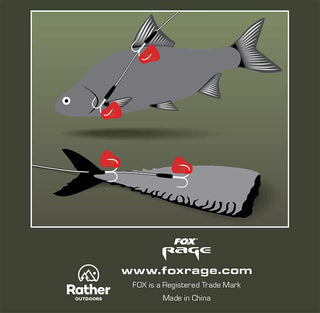 Fox Rage Predator Twin Treble Trace 52cm Barbed 40lb