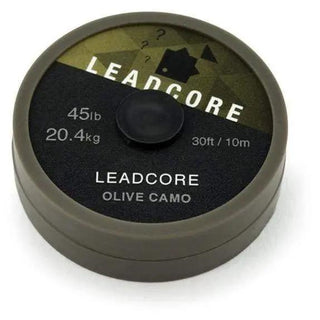 THINKING ANGLERS 10M LEADCORE 45LB OLIVE CAMO - taskers-angling