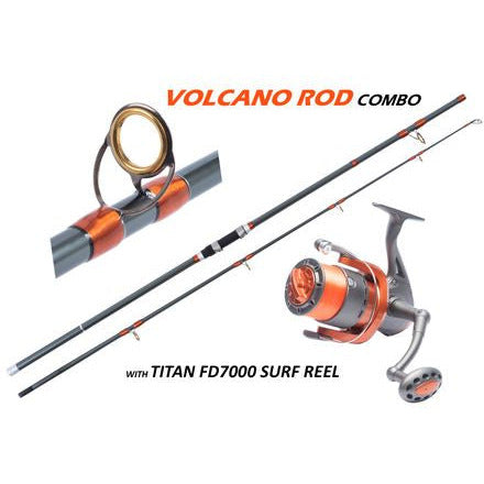 12ft Beach Rod with Multiplier Reel and Line